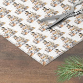 Zwarte Witte Winter Sneeuwman Kerstmis Tissuepapier