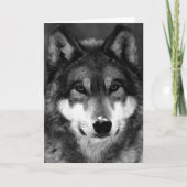 Zwarte & Witte Wolf Kaart (Voorkant)