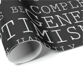 Zwarte witte woorden van inspiratie Verjaardag Cadeaupapier (Rol Hoek)