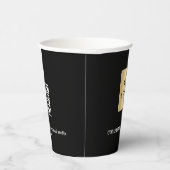 Zwarte witte zakelijke logo qr code papieren bekers (Rechts)