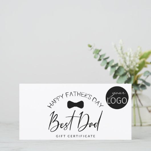 Zwarte & Witte zakenvaders Dag Cadeaubonnen Certif (Staand voorkant)