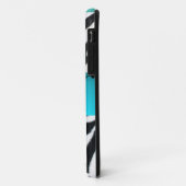 ZWARTE WITTE ZEBRA FUR BLAUWGROEN AQUA BLUE GEM MO Case-Mate iPhone CASE (Achterkant/links)