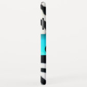 ZWARTE WITTE ZEBRA FUR BLAUWGROEN AQUA BLUE GEM MO Case-Mate iPhone CASE (Achterkant/rechts)
