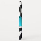 ZWARTE WITTE ZEBRA FUR BLAUWGROEN AQUA BLUE GEM MO Case-Mate iPhone CASE (Achterkant/links)