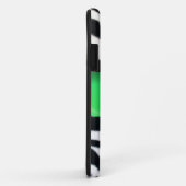 ZWARTE WITTE ZEBRA FUR EMERALD GREEN GEM MONOGRAM, Case-Mate iPhone CASE (Achterkant/rechts)