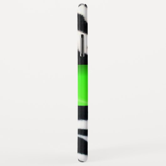 ZWARTE WITTE ZEBRA FUR EMERALD GREEN GEM MONOGRAM, Case-Mate iPhone CASE (Achterkant/rechts)