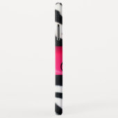 ZWARTE WITTE ZEBRA FUR FUCHSIA PINK GEM MONOGRAM, Case-Mate iPhone CASE (Achterkant/rechts)