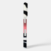 ZWARTE WITTE ZEBRA FUR PINK GEM MONOGRAM, Case-Mate iPhone CASE (Achterkant / Rechts)