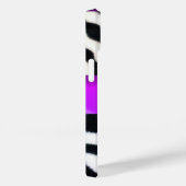 ZWARTE WITTE ZEBRA FUR VIOLET PAARSE GEM MONOGRAM, Case-Mate iPhone CASE (Achterkant / Rechts)