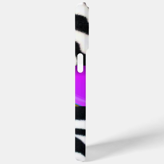ZWARTE WITTE ZEBRA FUR VIOLET PAARSE GEM MONOGRAM, Case-Mate iPhone CASE (Achterkant / Rechts)