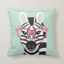 Zwarte witte Zebra met roze zonnebril