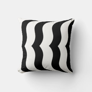 zwarte + witte zebra streep patroon moderne kussen