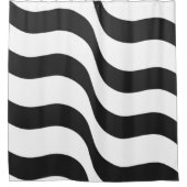 zwarte + witte zebra streep patroon moderne kussen douchegordijn (Voorkant)