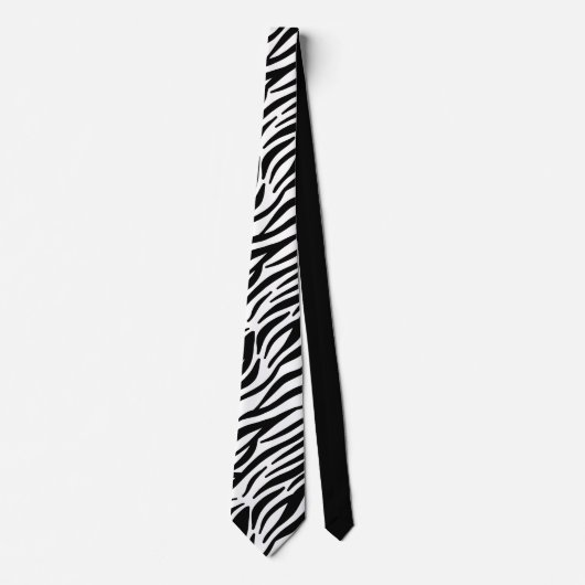 Zwarte witte Zebra Stripes Elegant Pattern Cool Stropdas (Voorkant)