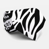 Zwarte witte Zebra Stripes Elegant Pattern Cool Stropdas (Opgerold)