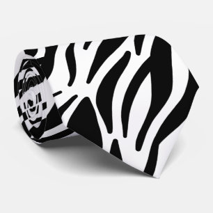 Zwarte witte Zebra Stripes Elegant Pattern Cool Stropdas