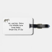 Zwarte witte Zebra Stripes Personeel Bagagelabel (Achterkant horizontaal)