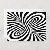 ZWARTE WITTE ZEBRA SWIRLS PATTERS OPTISCHE ILLUSIE BRIEFKAART (Voorkant / Achterkant)