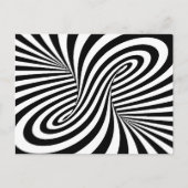 ZWARTE WITTE ZEBRA SWIRLS PATTERS OPTISCHE ILLUSIE BRIEFKAART (Voorkant)