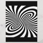 ZWARTE WITTE ZEBRA SWIRLS PATTERS OPTISCHE ILLUSIE FLYER (Voorkant)