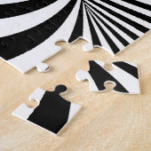 ZWARTE WITTE ZEBRA SWIRLS PATTERS OPTISCHE ILLUSIE LEGPUZZEL (Zijkant)