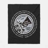 Zwarte, witte, zilverkleurige Coach-cadeautjes Fleece Deken (Voorkant)