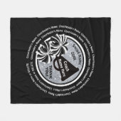 Zwarte, witte, zilverkleurige Coach-cadeautjes Fleece Deken (Voorkant (Horizontaal))