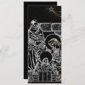 zwarte witte zilvervlek kaart (Voorkant / Achterkant)