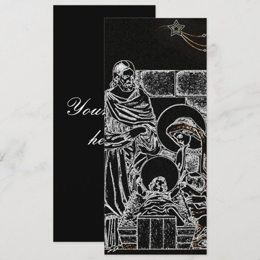 zwarte witte zilvervlek kaart (Voorkant / Achterkant)