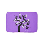 Zwarte, witte, zoete paars badmat (Voorkant)