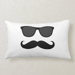 Zwarte Witte zonnebril en Mustache Kussen
