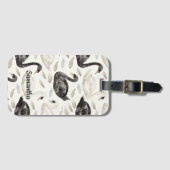 Zwarte witte zwanen bagagelabel (Voorkant (horizontaal))