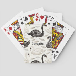 Zwarte witte zwanen pokerkaarten
