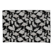 Zwarte Witte Zwanenveren Patroon Elegant Kussensloop (Voorkant-Links)