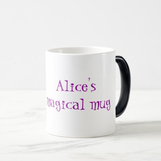 Zwarte wizardhond, op maat gesneden magische morph magische mok (Voorkant rechts)