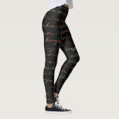 Zwarte wol look met kleurrijk schrift leggings (Rechts)