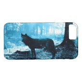 Zwarte Wolf Alone in het bos Case-Mate iPhone Case (Achterkant (Horizontaal))