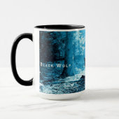 Zwarte Wolf Alone in het bos Mok (Links)