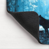 Zwarte Wolf Alone in het bos Muismat (Hoek)