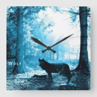 Zwarte Wolf Alone in het bos