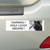 Zwarte Wolf Bumpersticker (Op auto)
