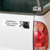 Zwarte Wolf Bumpersticker (Op Truck)