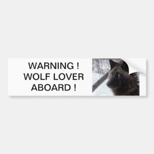 Zwarte Wolf Bumpersticker