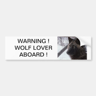 Zwarte Wolf Bumpersticker