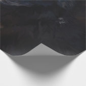 Zwarte wolf cadeaupapier (Hoek)