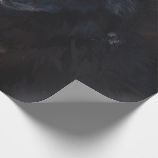 Zwarte wolf cadeaupapier (Hoek)