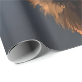 Zwarte wolf cadeaupapier (Rol Hoek)