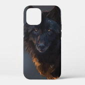 Zwarte wolf Case-Mate iPhone case (Achterkant)