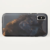 Zwarte wolf Case-Mate iPhone case (Achterkant (horizontaal))