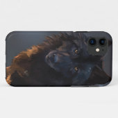 Zwarte wolf Case-Mate iPhone case (Achterkant (horizontaal))